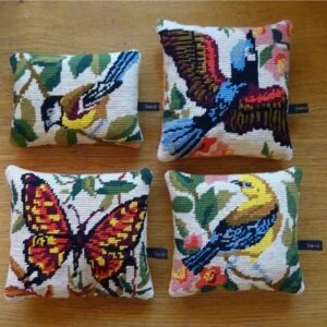 Coussin lavandin oiseaux