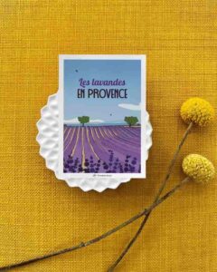 Carte postale Luberon illustration graphique mathilde christol