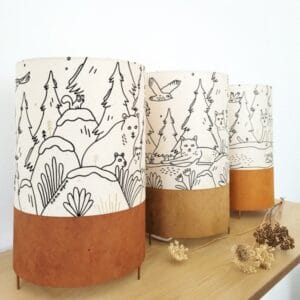 illustratrice jeunesse, lampe papier décoré, Oona Seguin