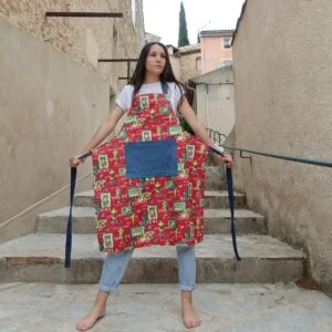 Tablier poche en jeans