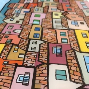Peinture fixée sous verre, fixé sous verre