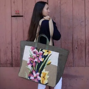 Sac cabas canevas vintage